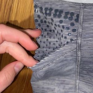 Gray and white striped Lululemon spandex size 4